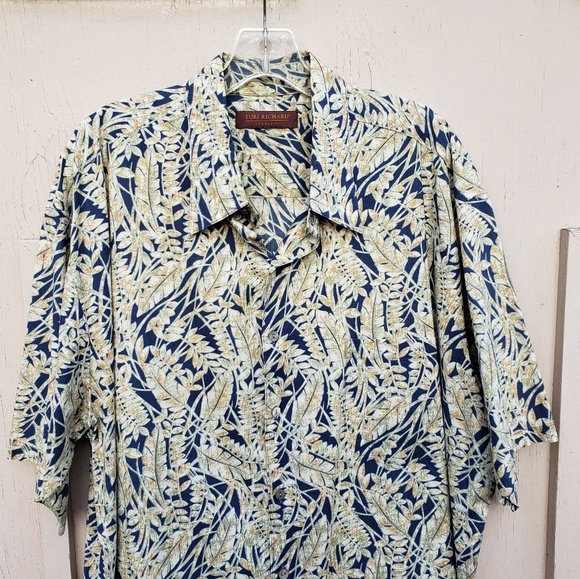 2XL men TORI RICHARD short sleeve button shirt - Picture 3 of 8